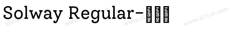 Solway Regular字体转换